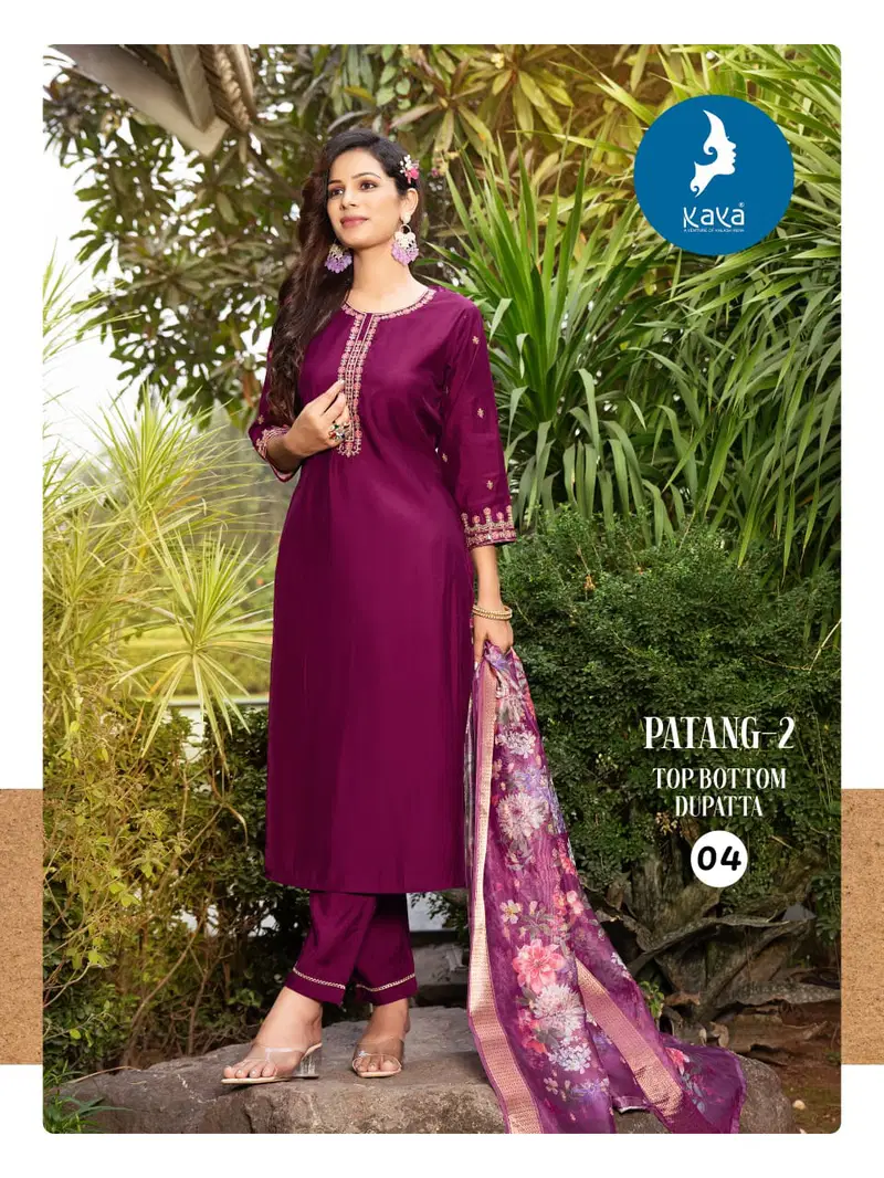 Patang 2 By Kaya Silk Kurti With Bottom Dupatta Wholesale Shop In Surat